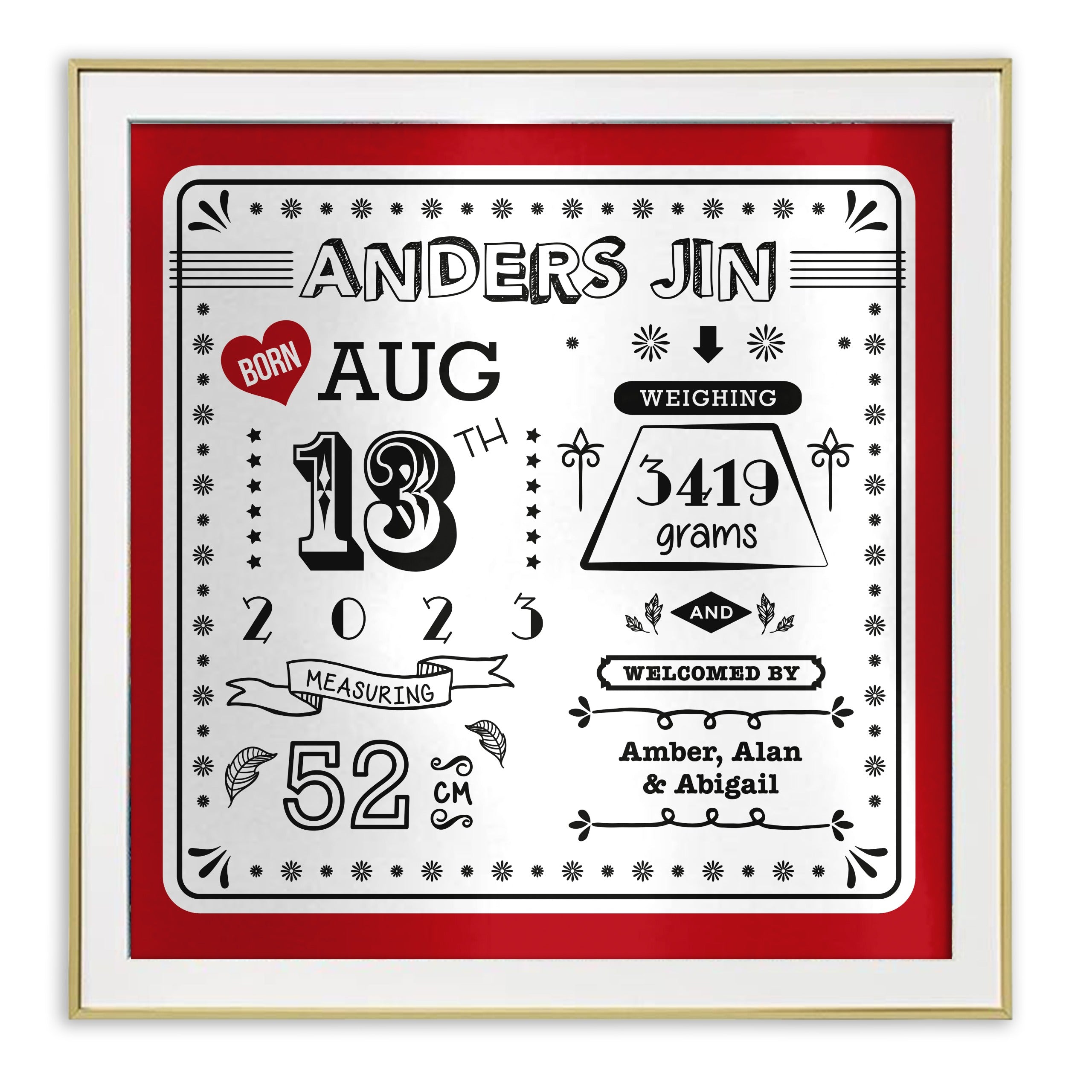 Hello Baby Announcement Silk Scarf