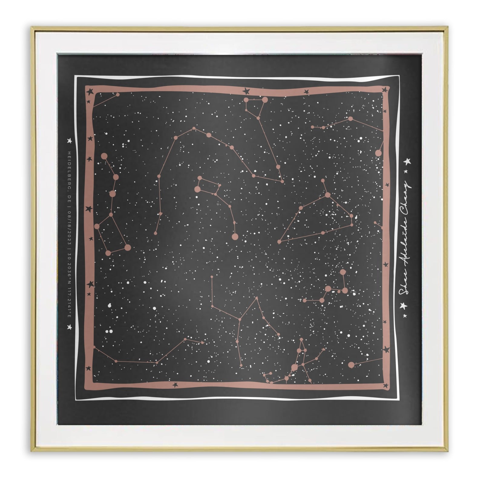 Star Map Silk Scarf