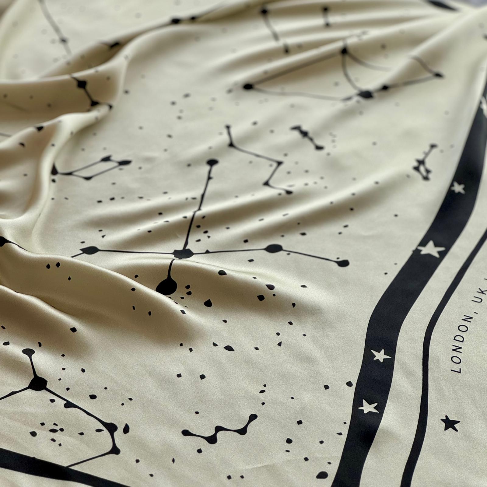 Star Map Silk Scarf