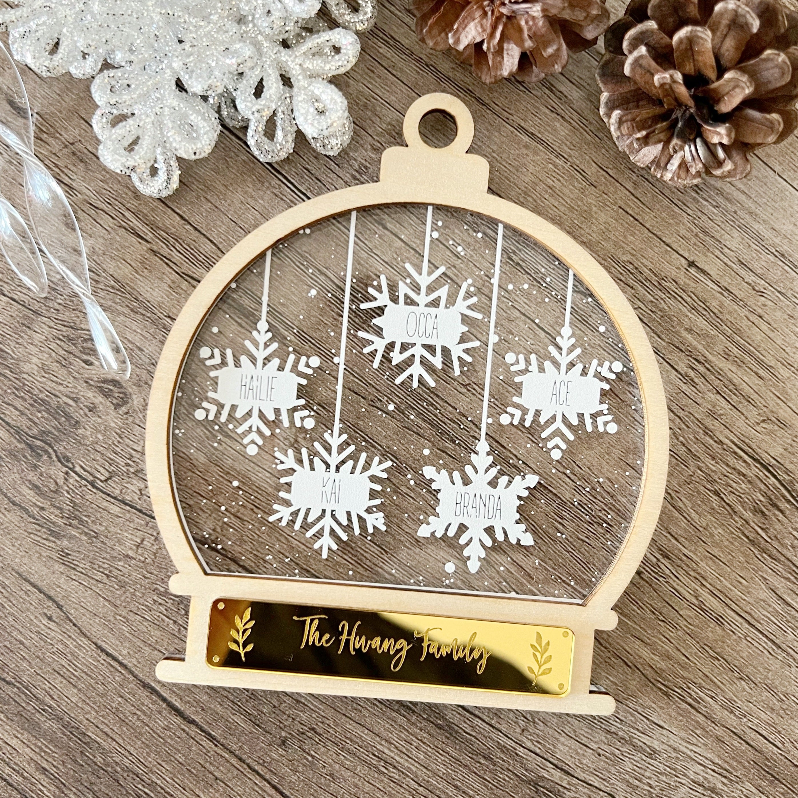 Snowflake Family Ornament