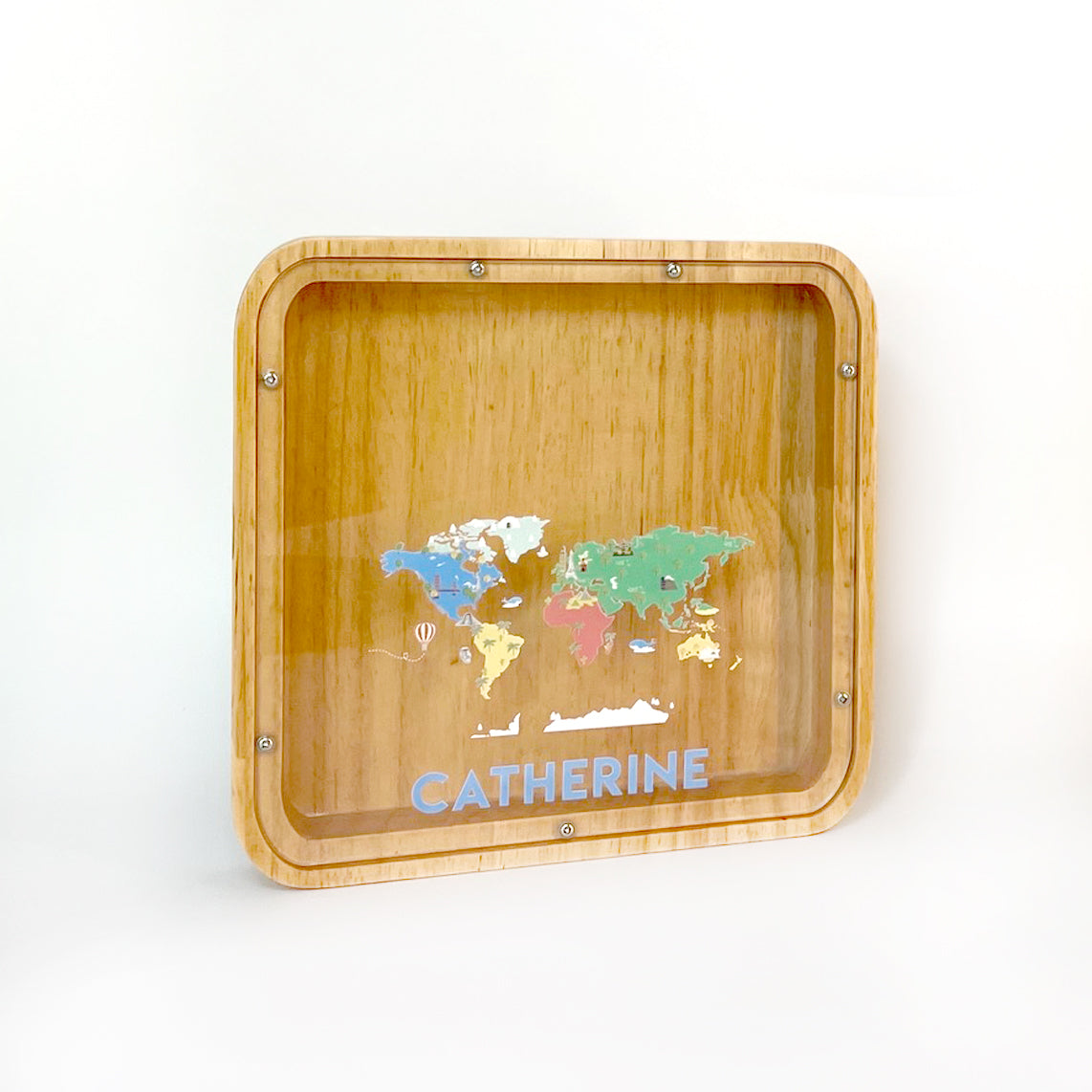 World Map Piggy Bank