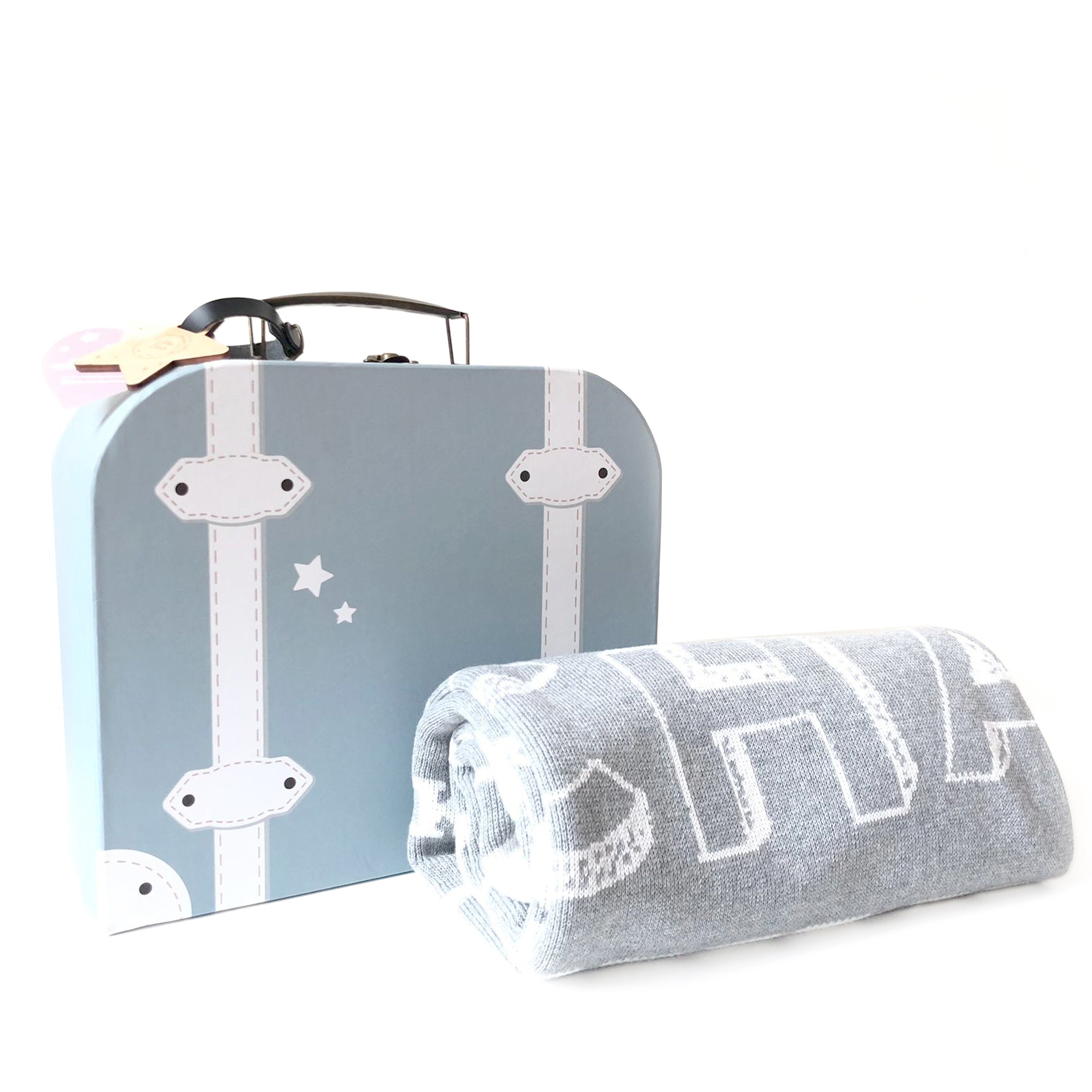 Moon & Stars Twins Milestone Blanket