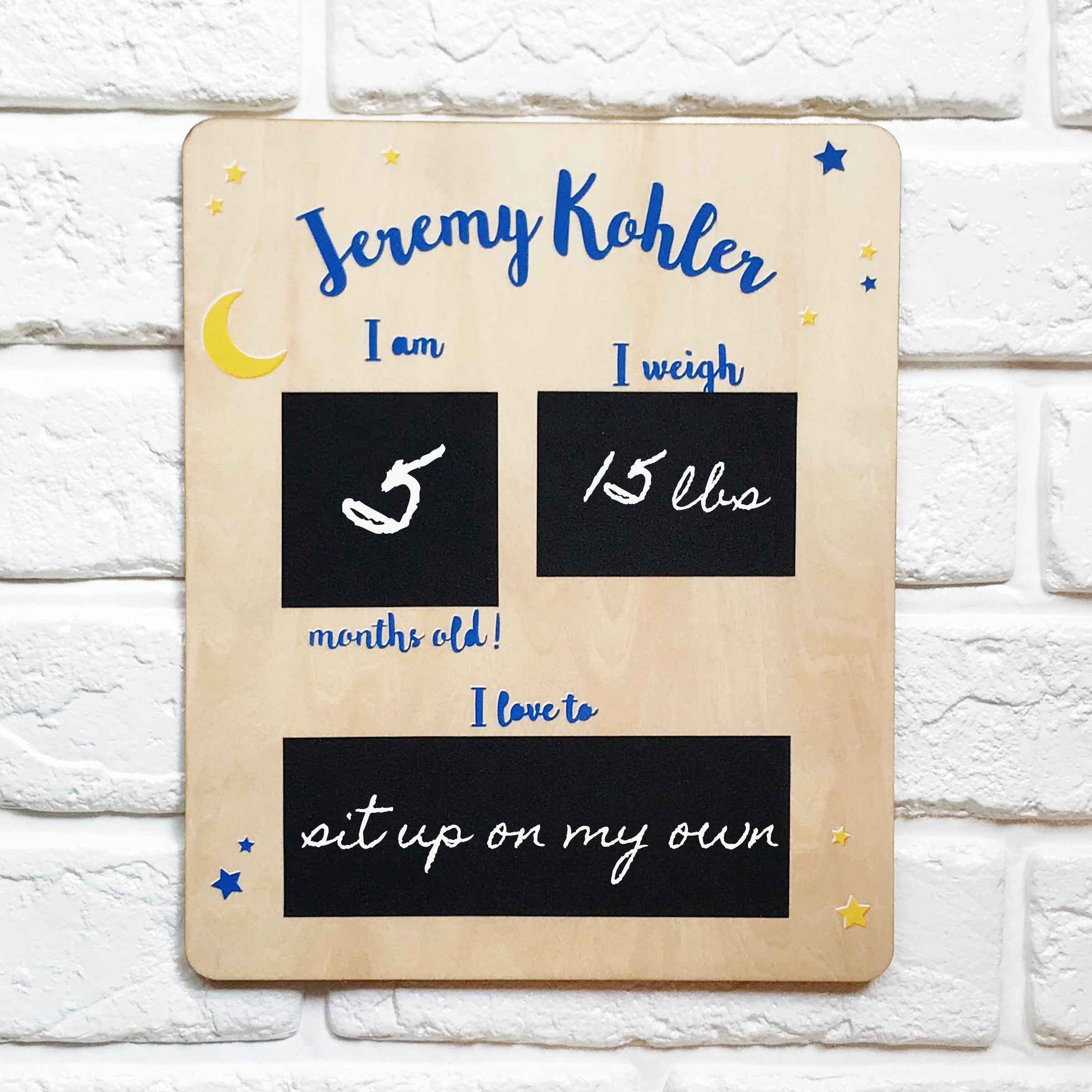 Moon & Stars UV Milestone Board