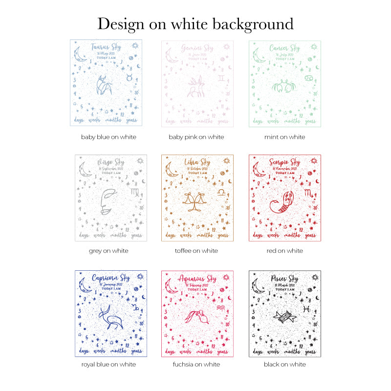 Zodiac Milestone Blanket