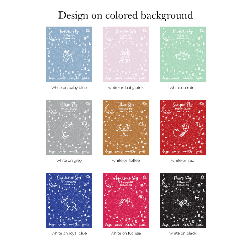 Zodiac Milestone Blanket