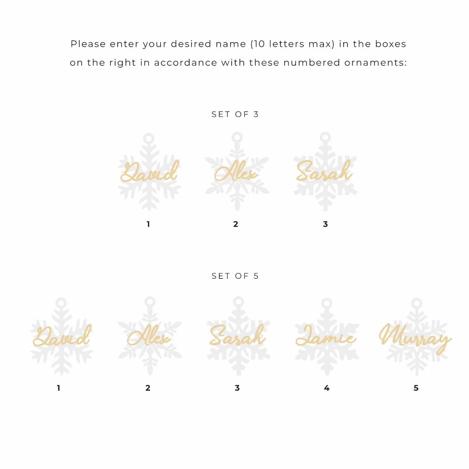 White Snowflakes Set