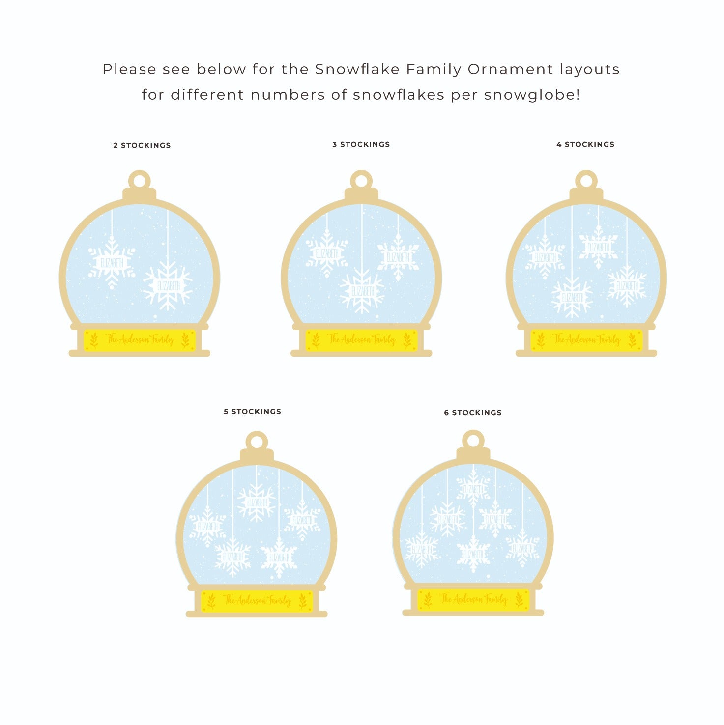 Snowflake Family Ornament