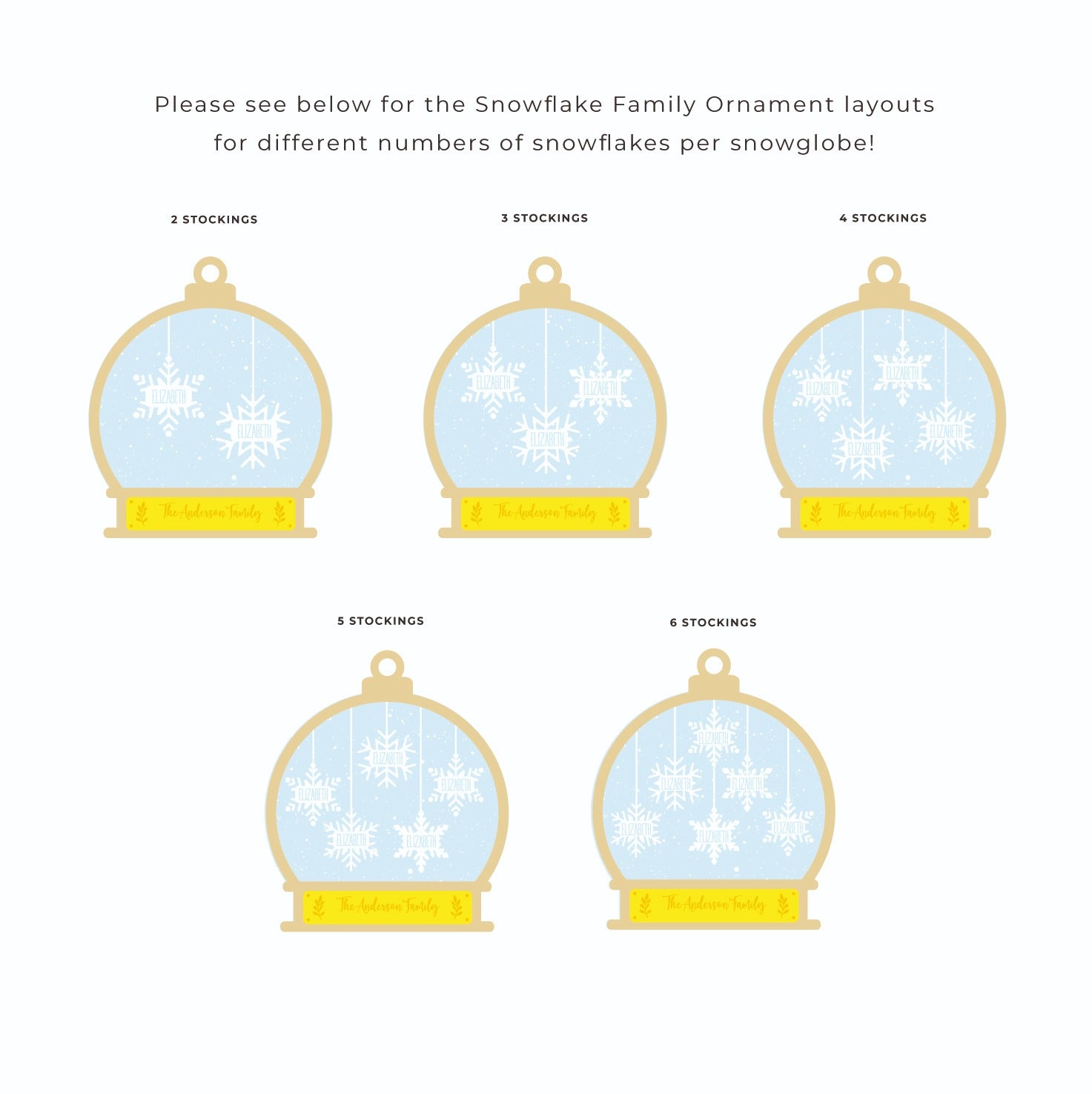 Snowflake Family Ornament