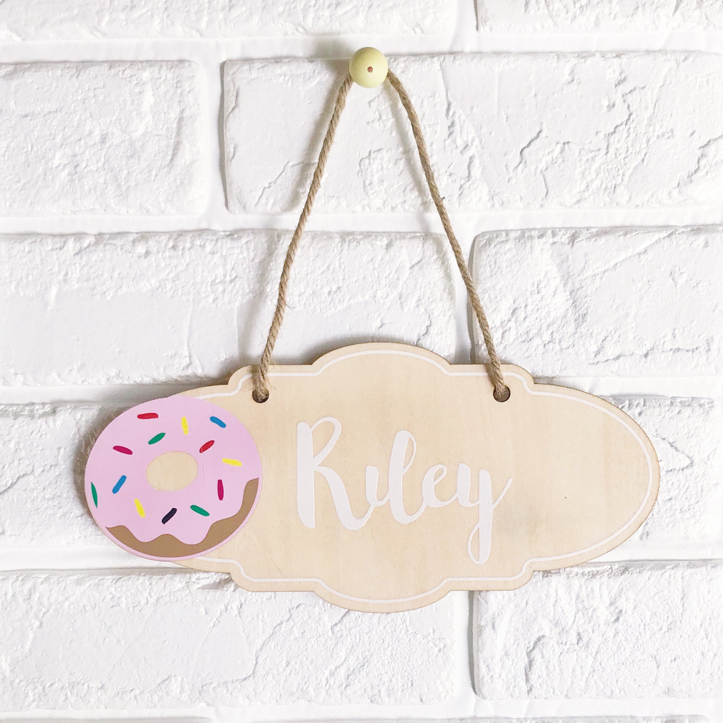 Donut Name Plaque