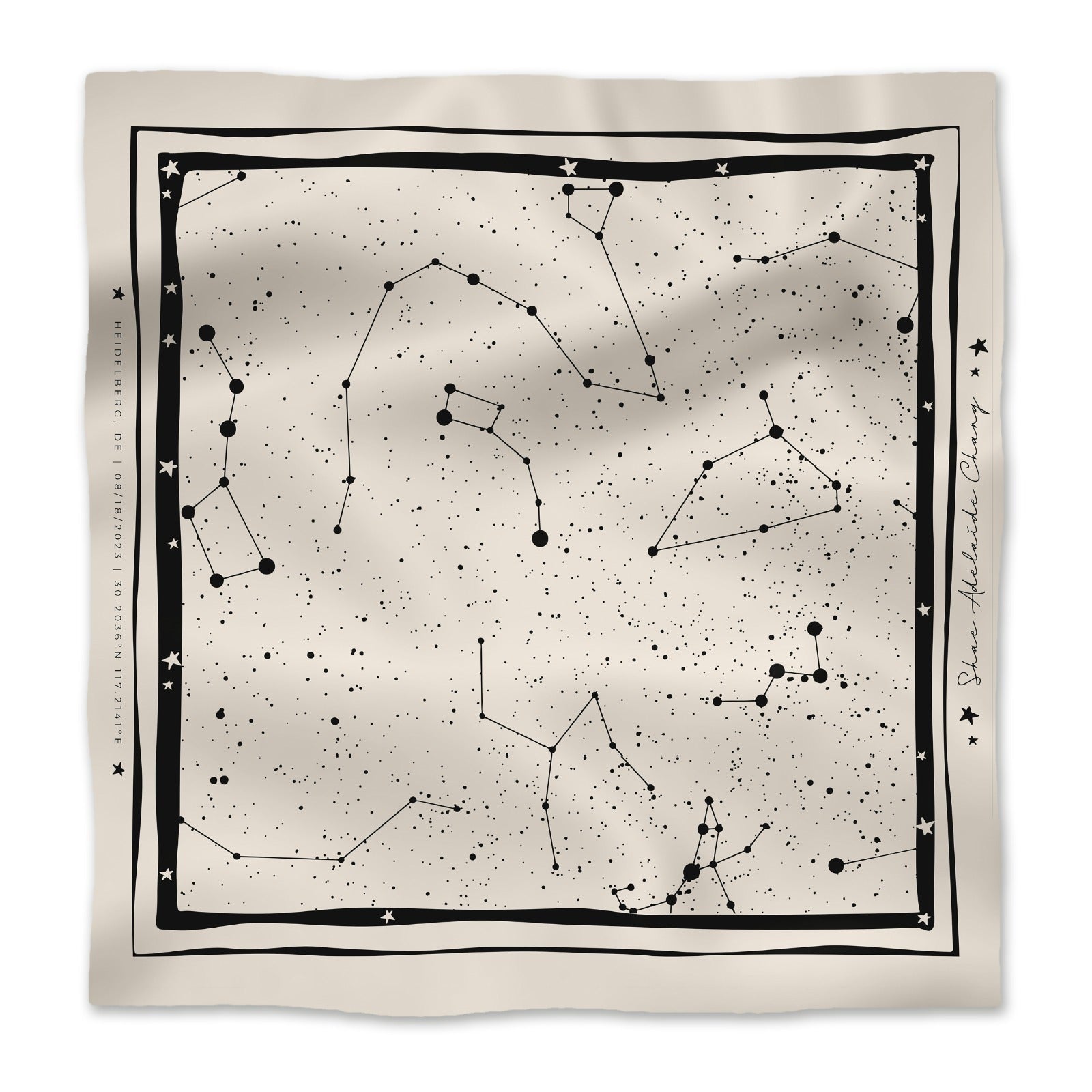 Star Map Silk Scarf