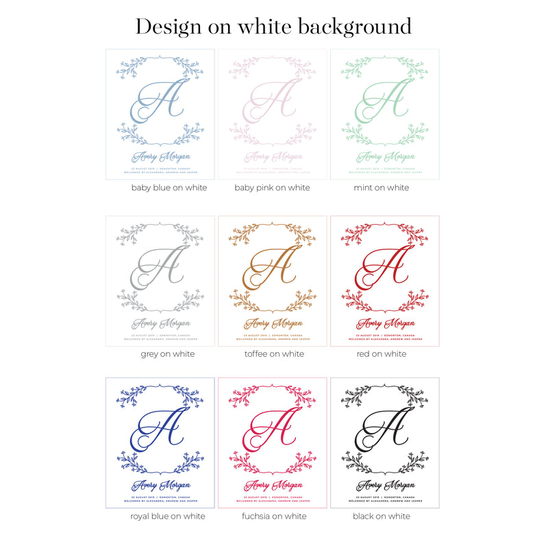 Initial Wreath Announcement Blanket