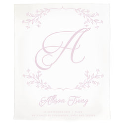 Initial Wreath Announcement Blanket