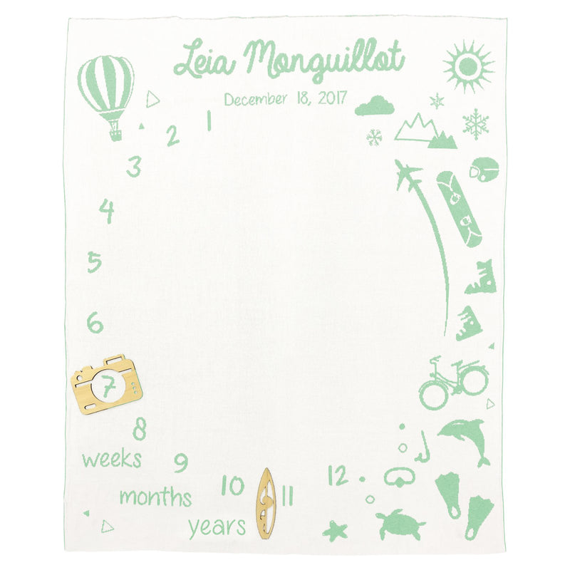 Little Explorer Milestone Blanket