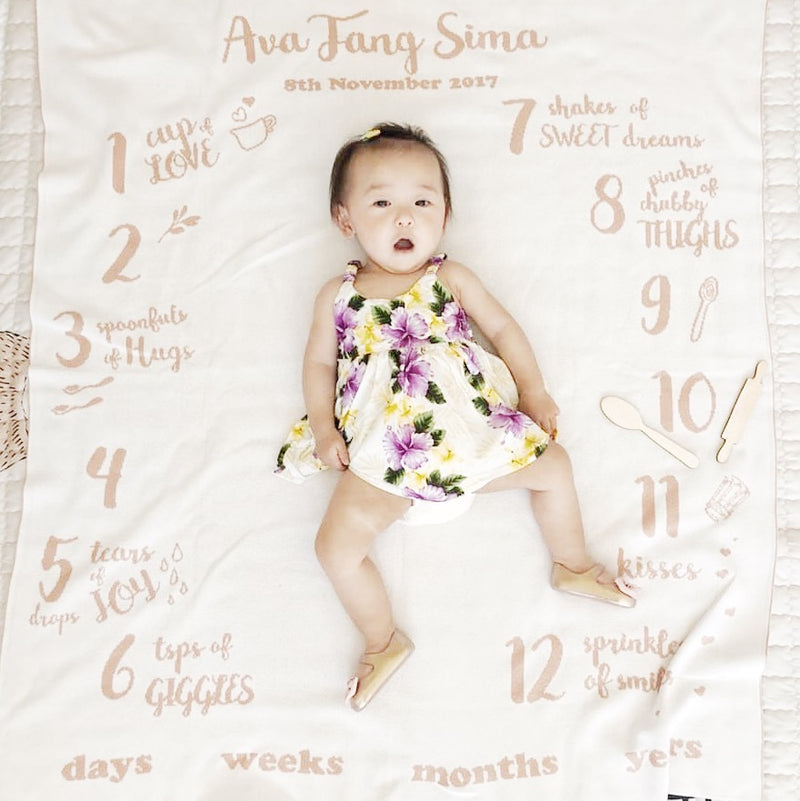 Happy Recipe Milestone Blanket