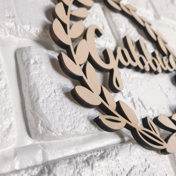 Classic Wreath Name Sign
