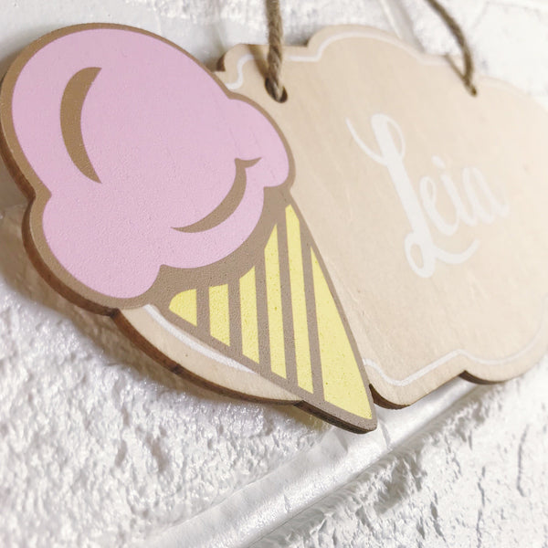 Ice Cream Name Plaque