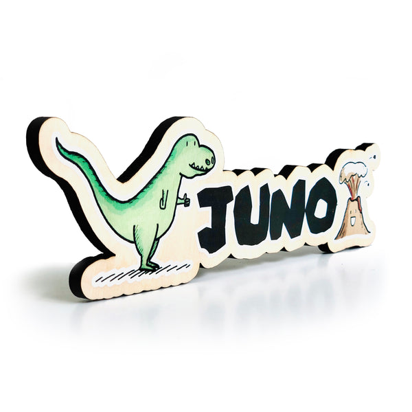 Dino+Lava Colored Name Sign