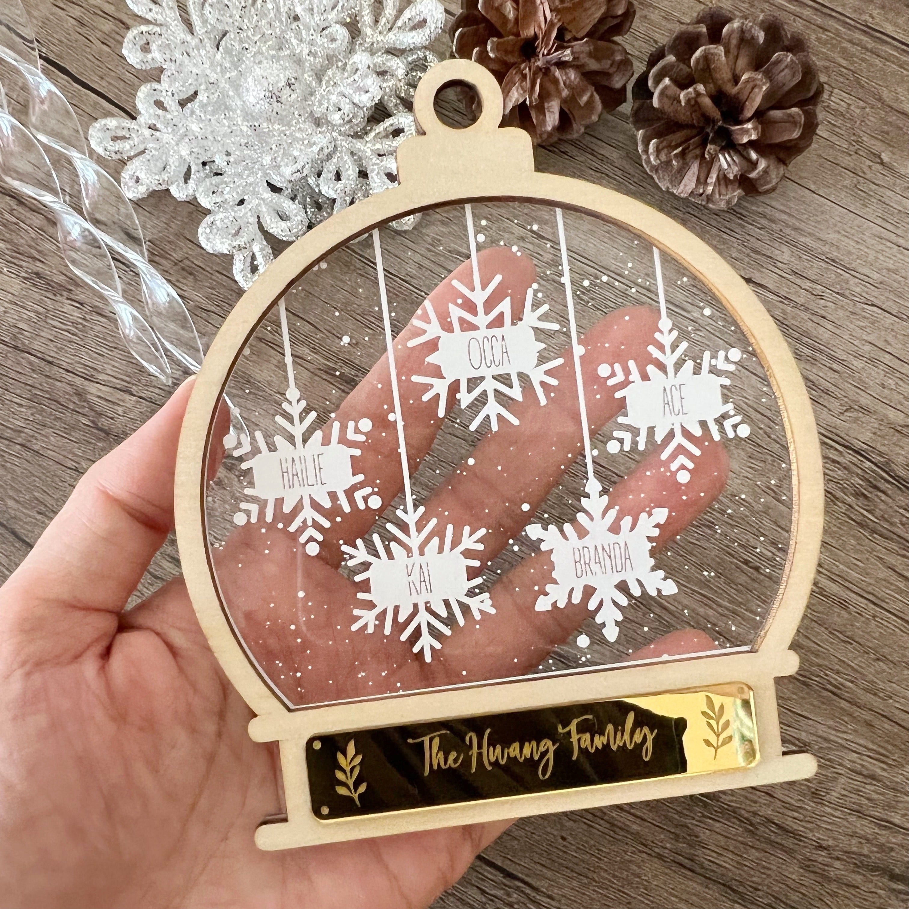 Snowflake Family Ornament