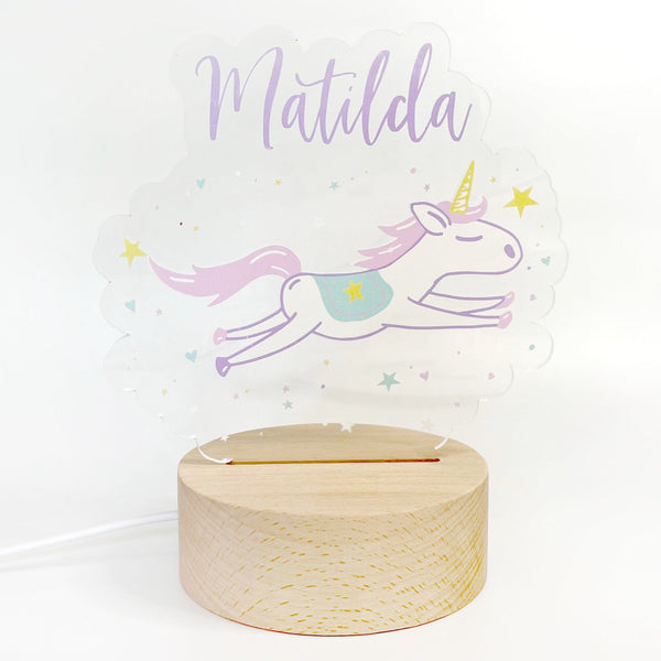 Flying Unicorn Colored Nightlight