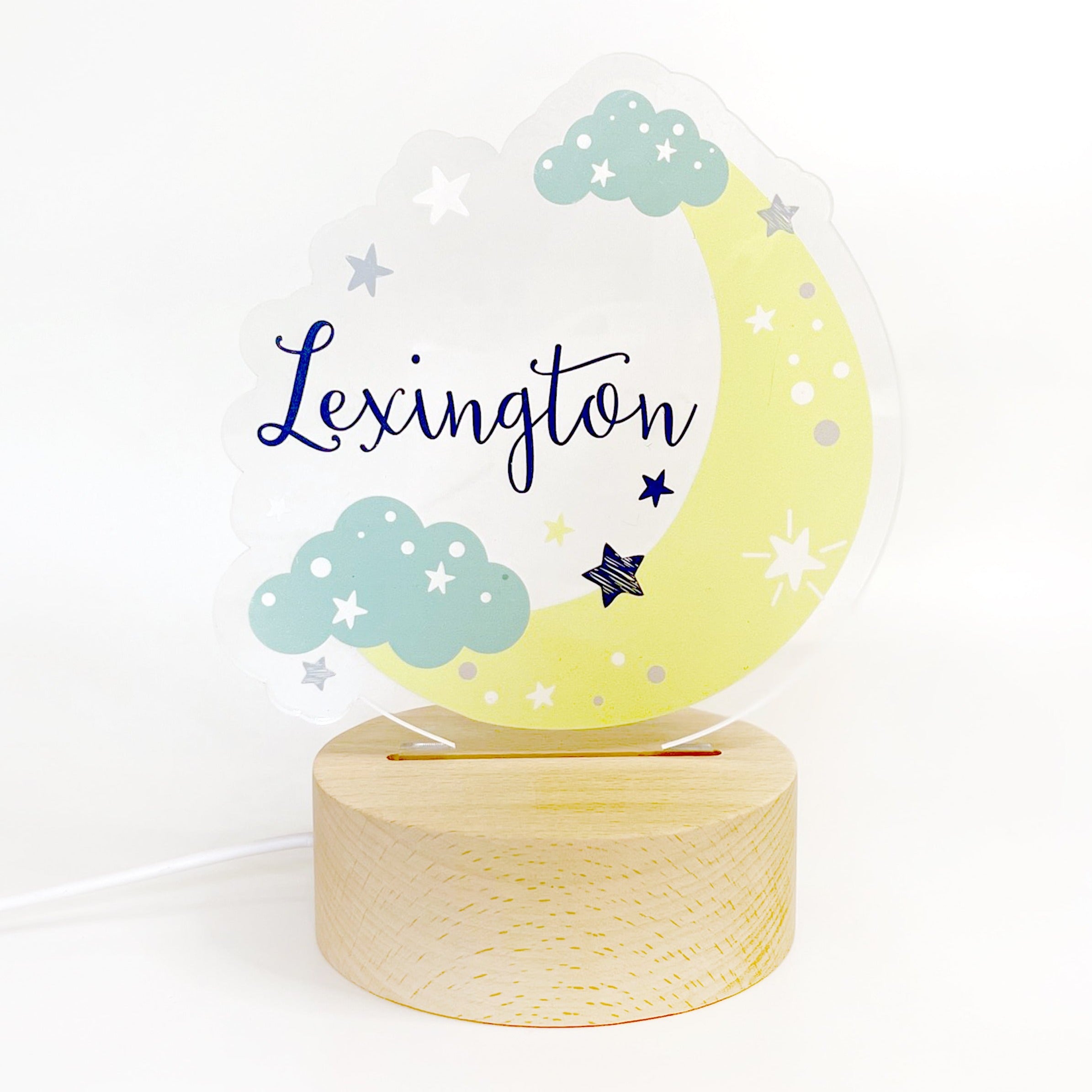 Moon & Stars Colored Nightlight