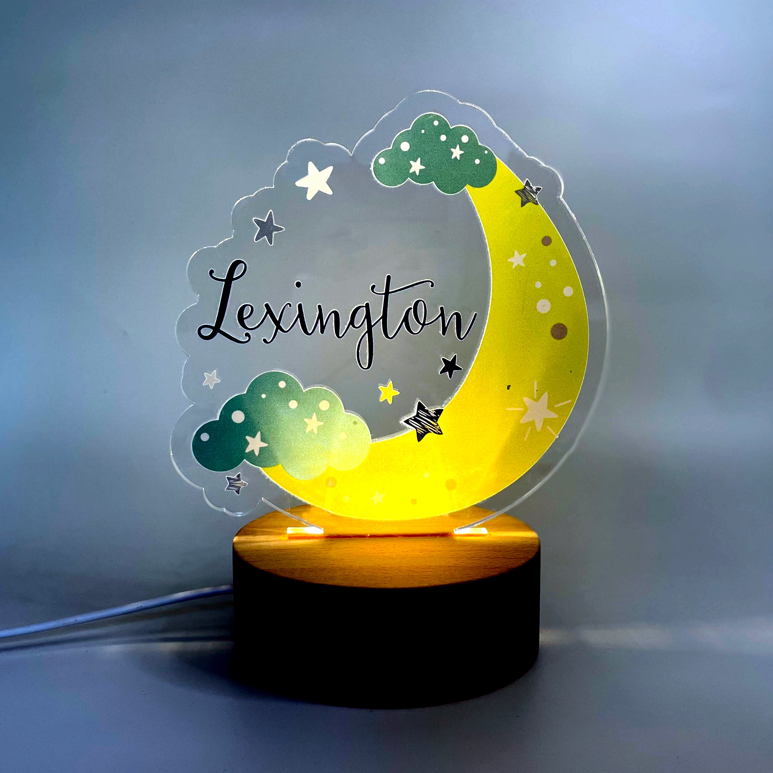 Moon & Stars Colored Nightlight