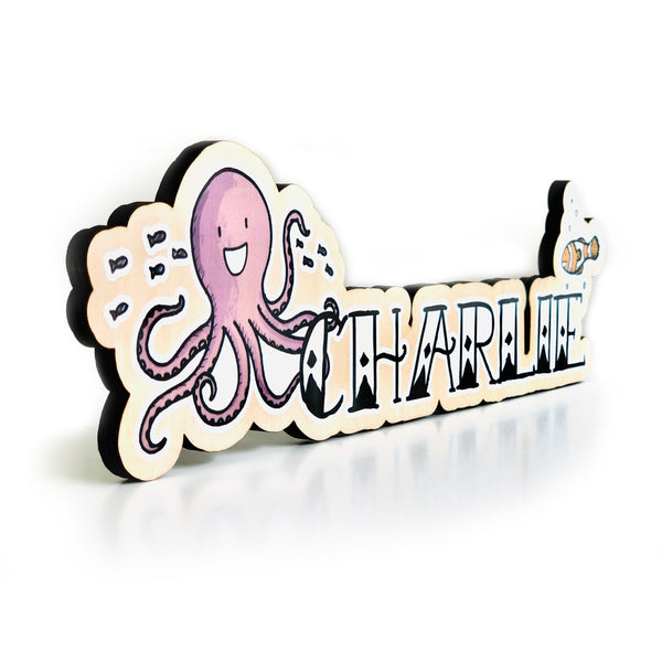 Ocean Friends Colored Name Sign