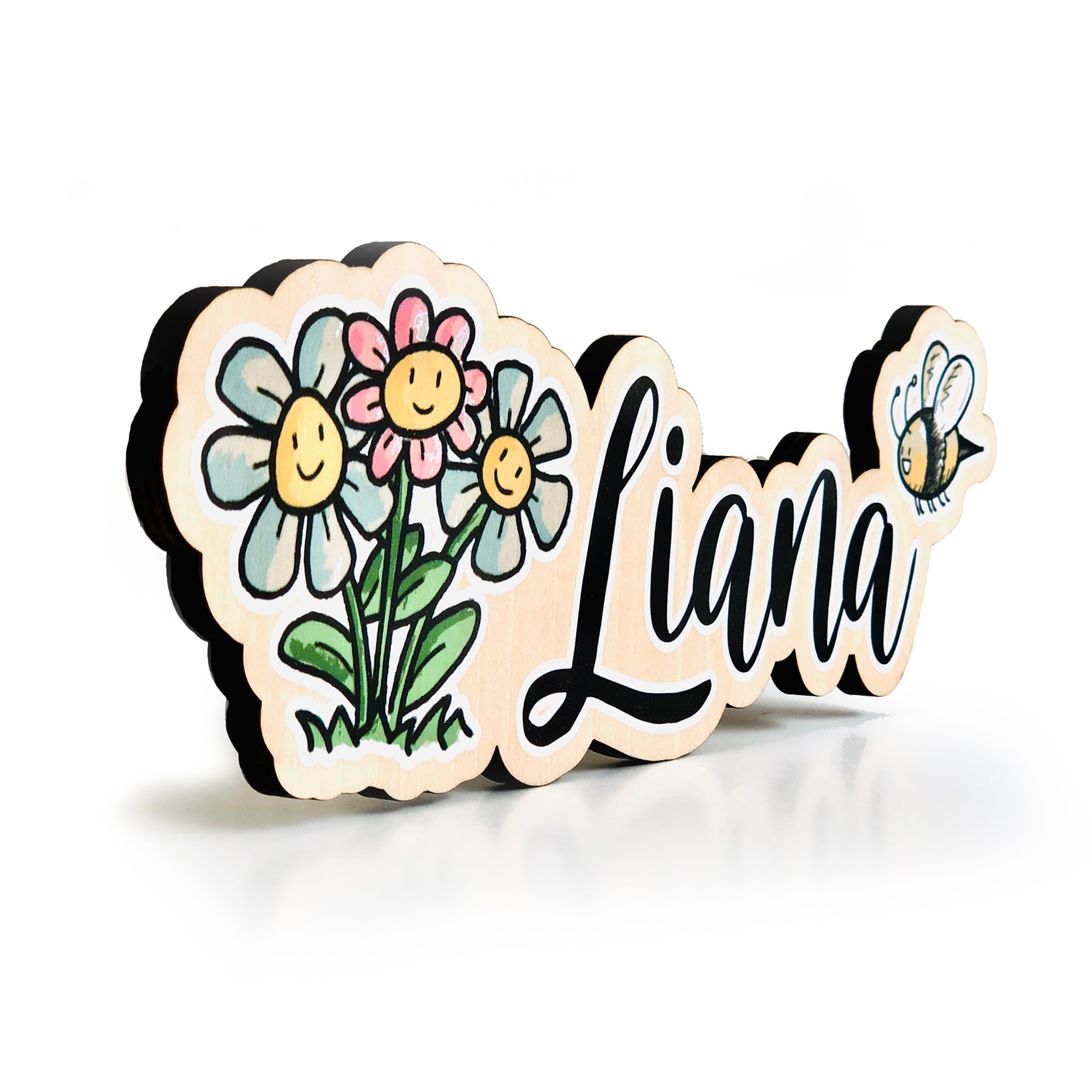 Spring Blooms Colored Name Sign