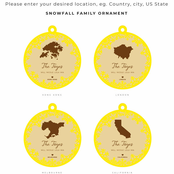 Home Snowfall Family Ornament