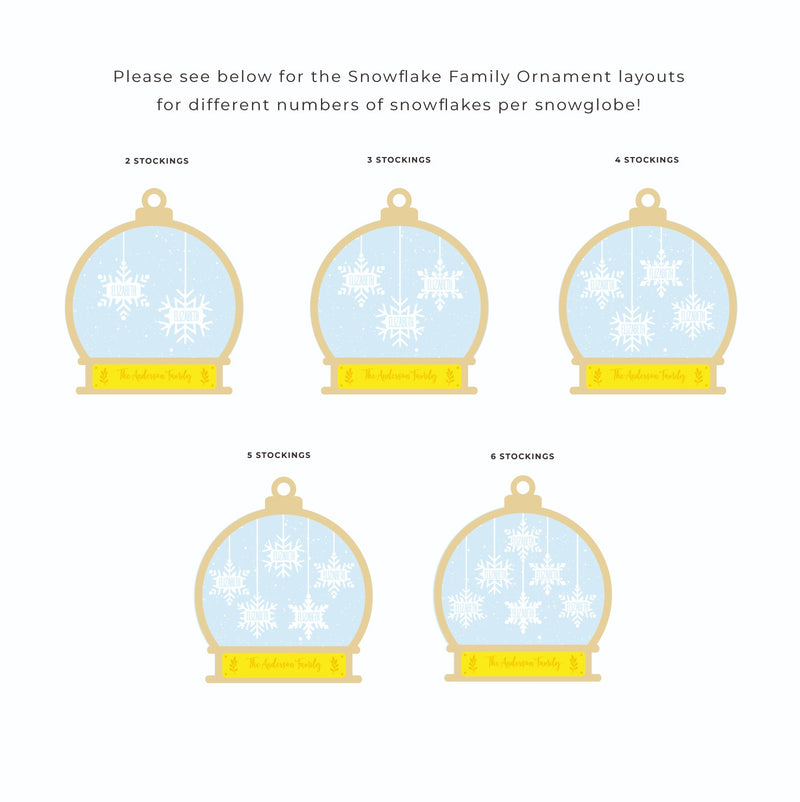 Snowflake Family Ornament
