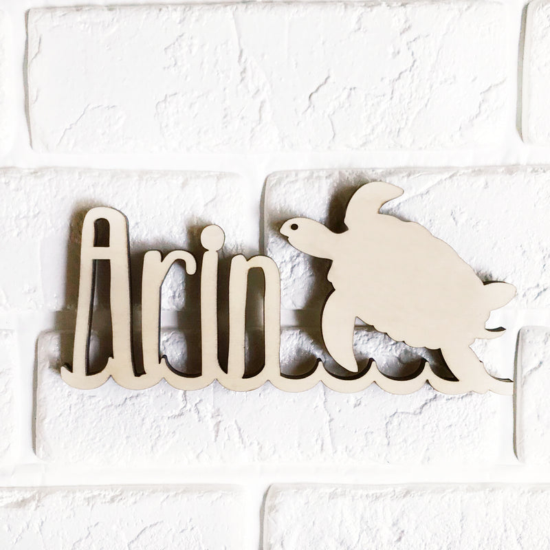Sea Turtle Name Sign