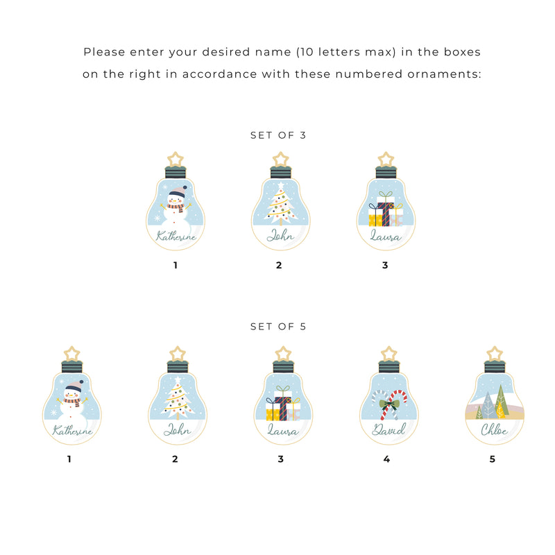 Christmas Lightbulbs Set